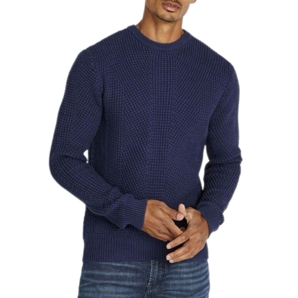 Buffalo David Bitton Men's Wafron Sweater Navy Blue Size XXL